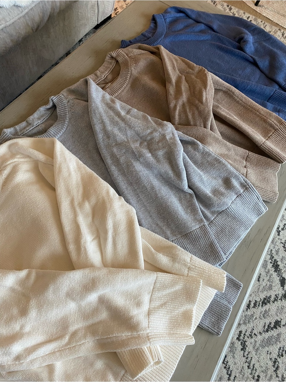 Abercrombie & Fitch Madeline Crew Sweater cotton blend Large (set of 4)